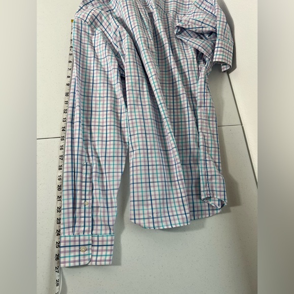 Vineyard Vines Mens Preppy Plaid Button Down Multi Pastel Shirt Size Large - Picture 12 of 12